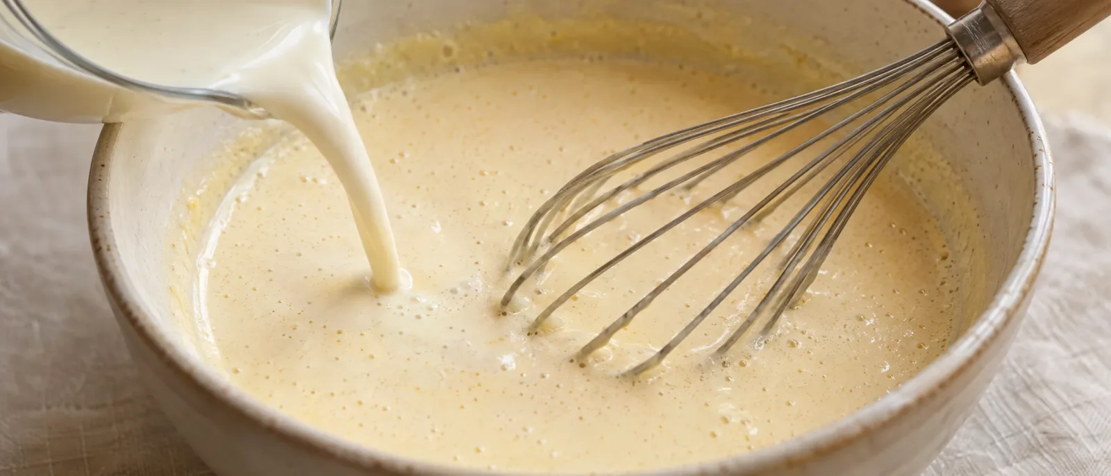Mix in the milk