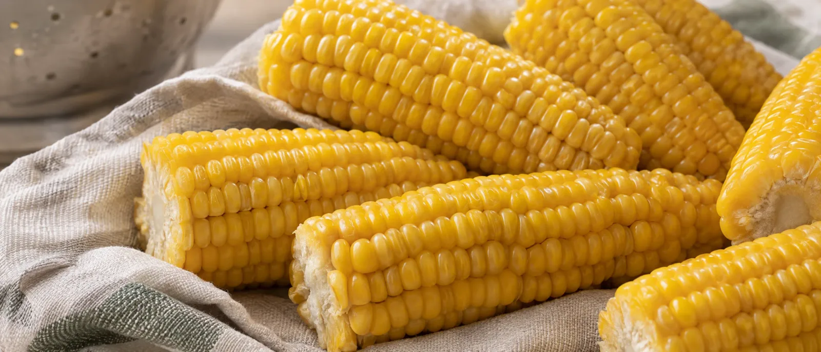 Dry the corn and preheat the oven
