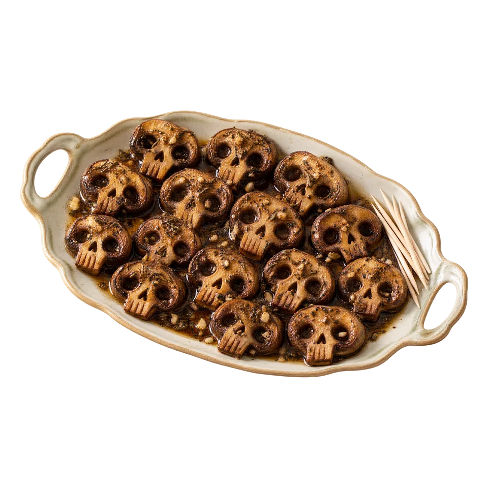 Pieczarkowe czaszki w marynacie balsamicznej z tymiankiem