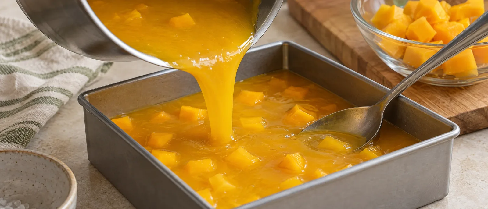 Wlej mango do formy