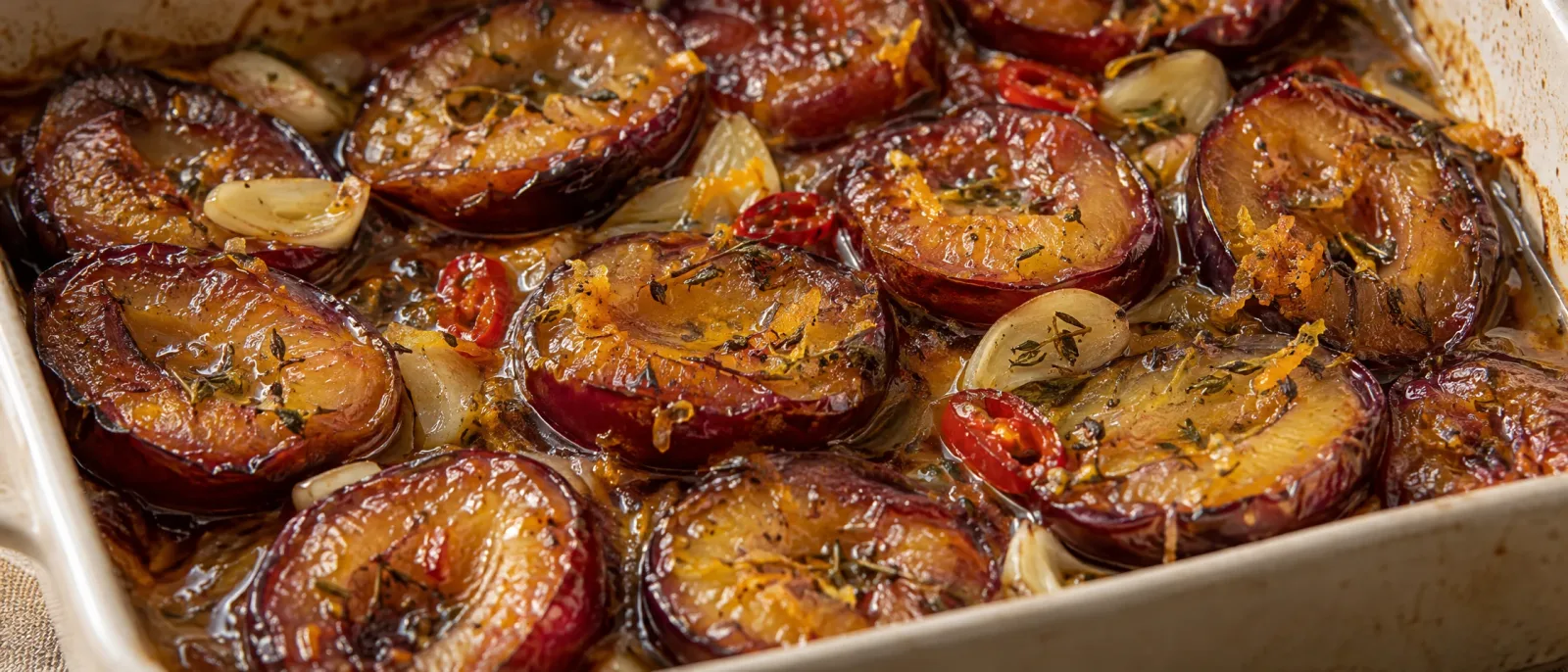 Roast the plums