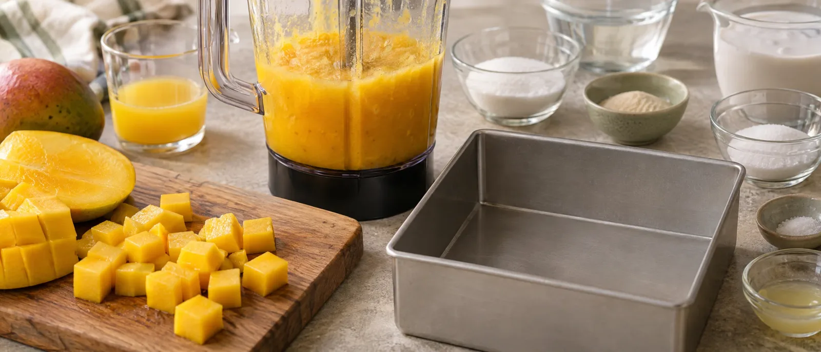 Przygotuj mango i formę