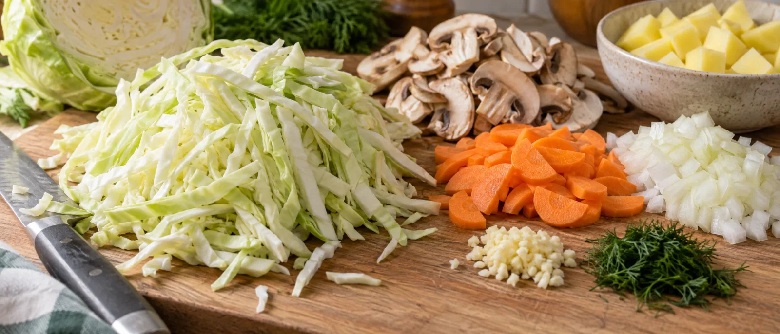 Prepare the vegetables