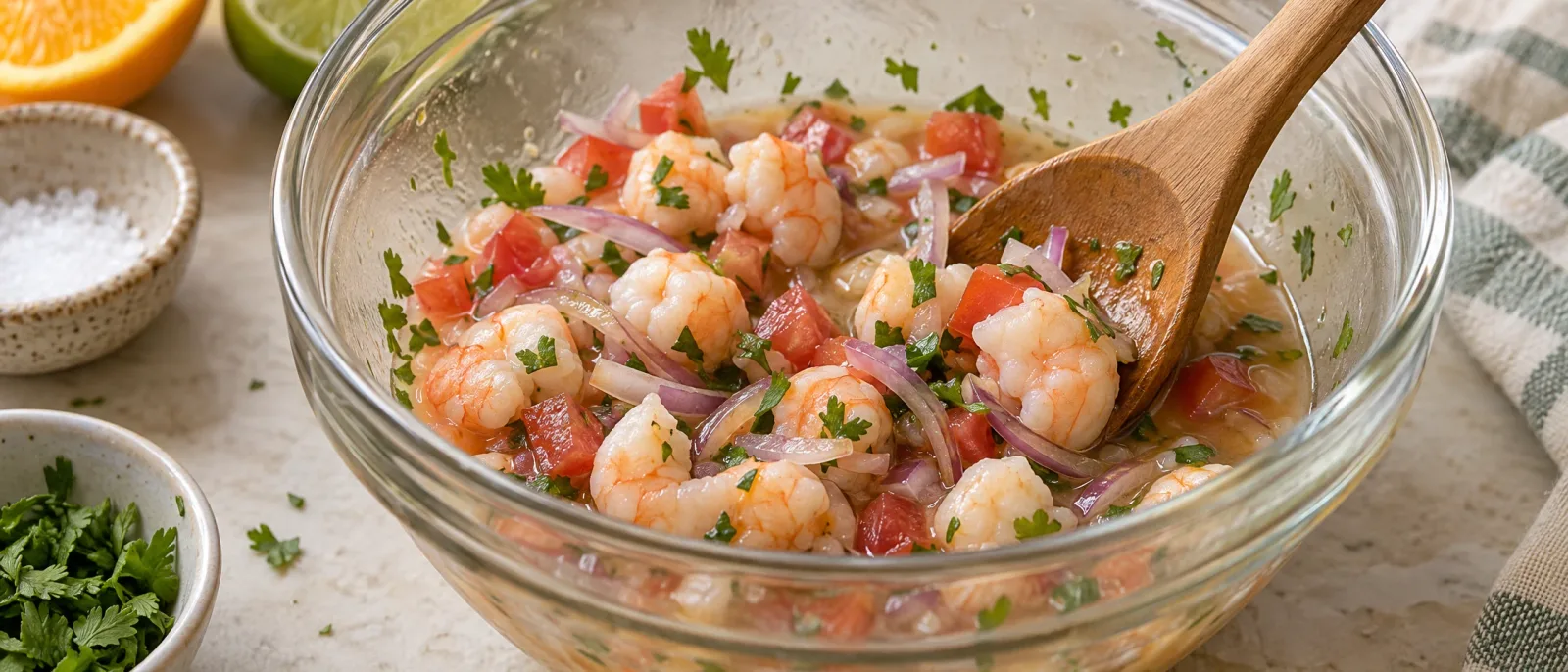 Mix the ceviche