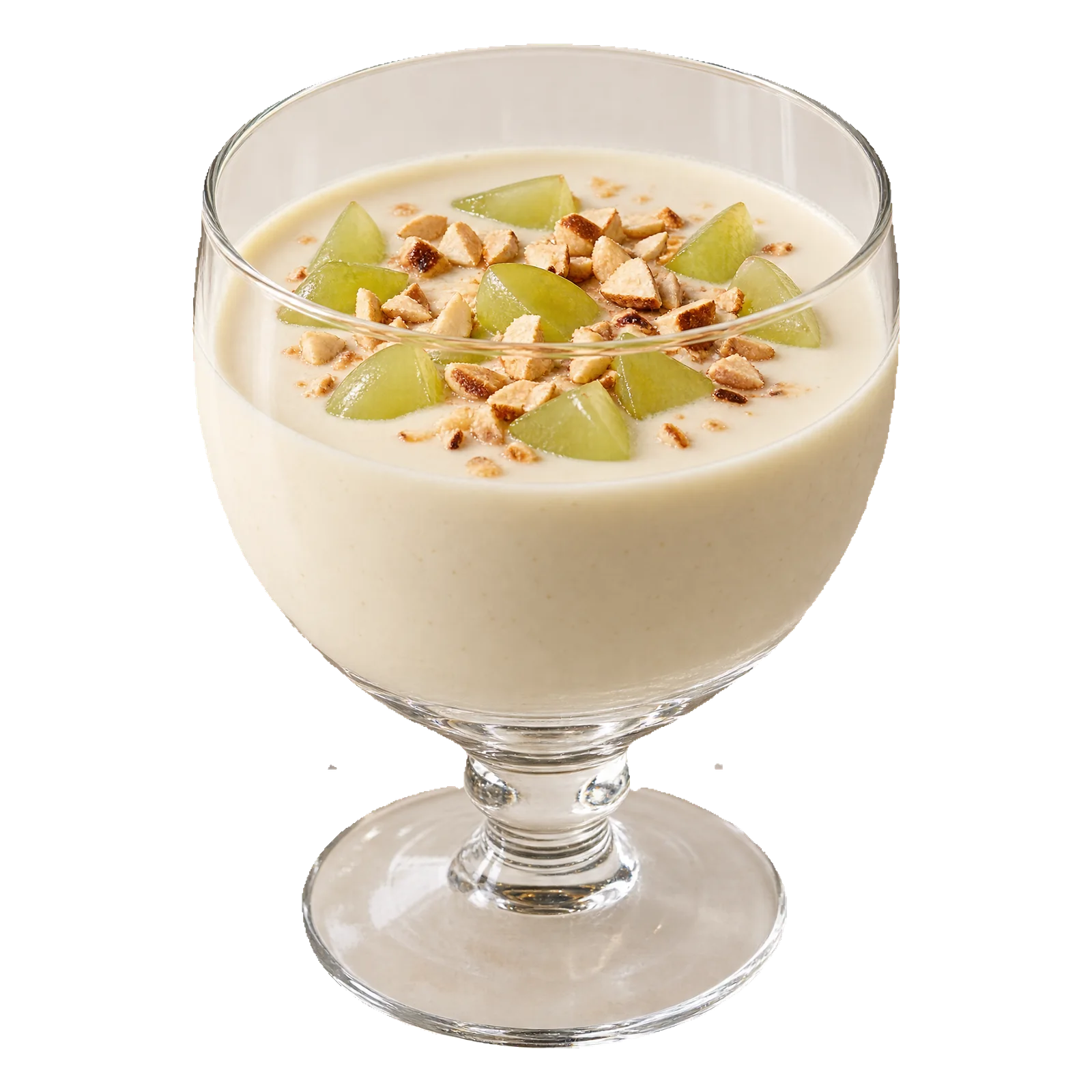 Ajo blanco z winogronami i prażonymi migdałami