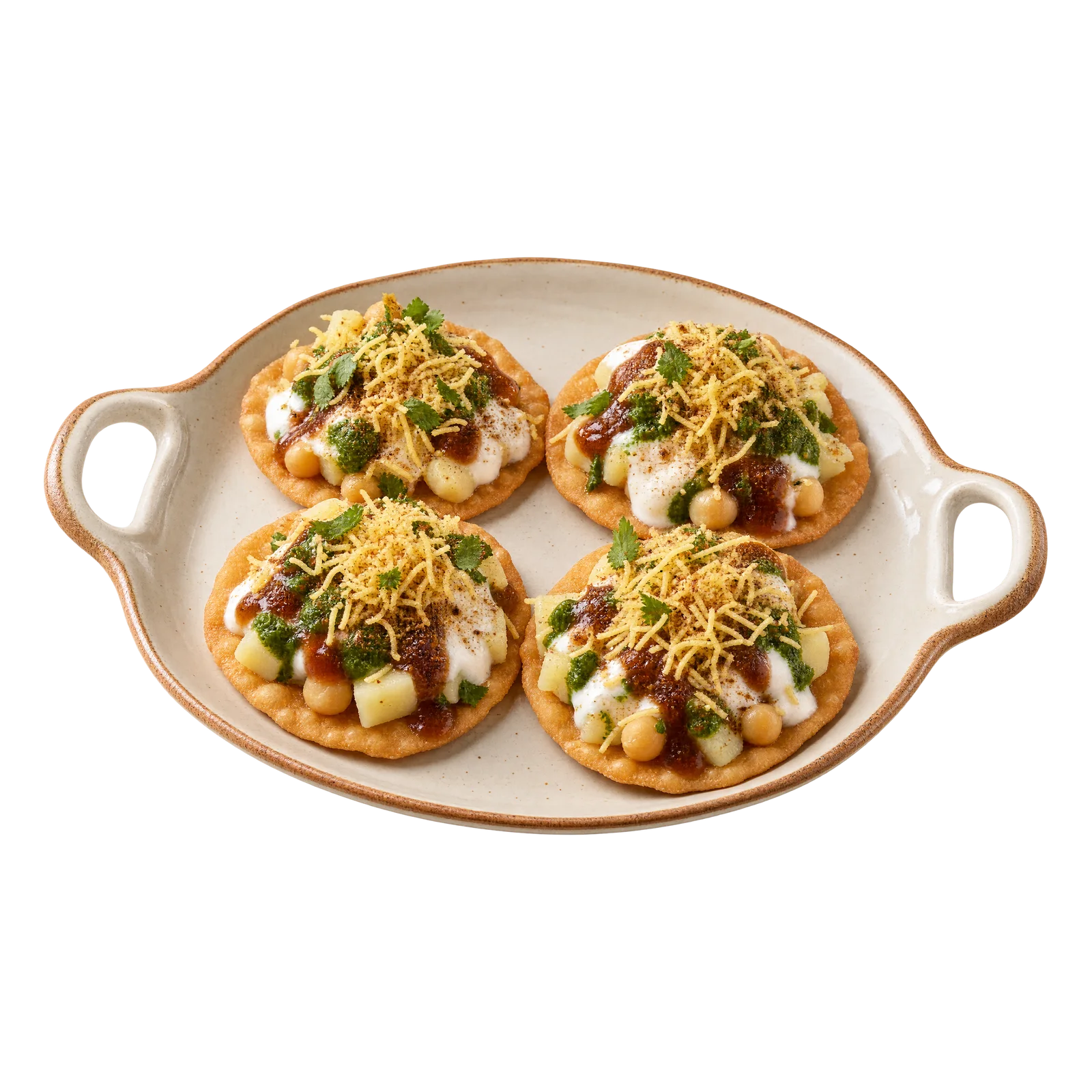 Papdi chaat z jogurtem, tamaryndowcem i miętą