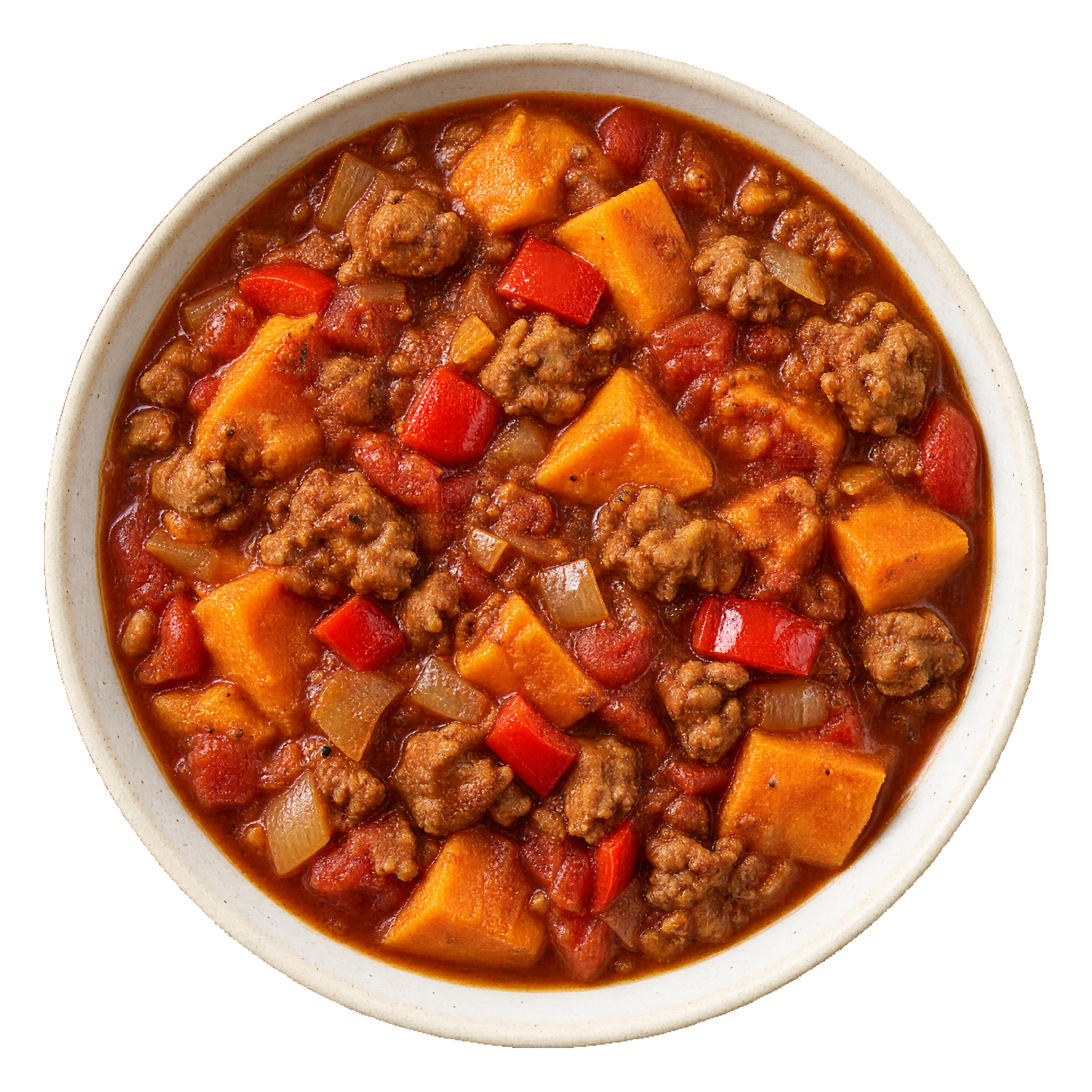 Chili z batatami i kiełbasą