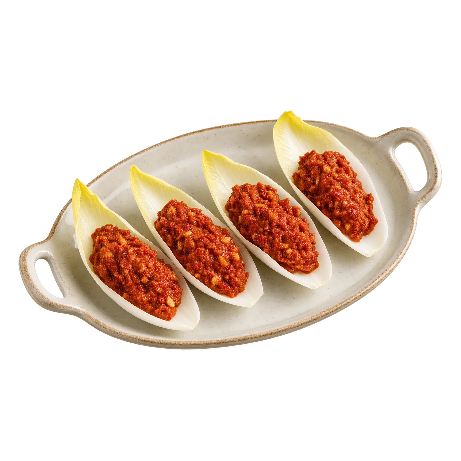 Muhammara w łódeczkach z cykorii