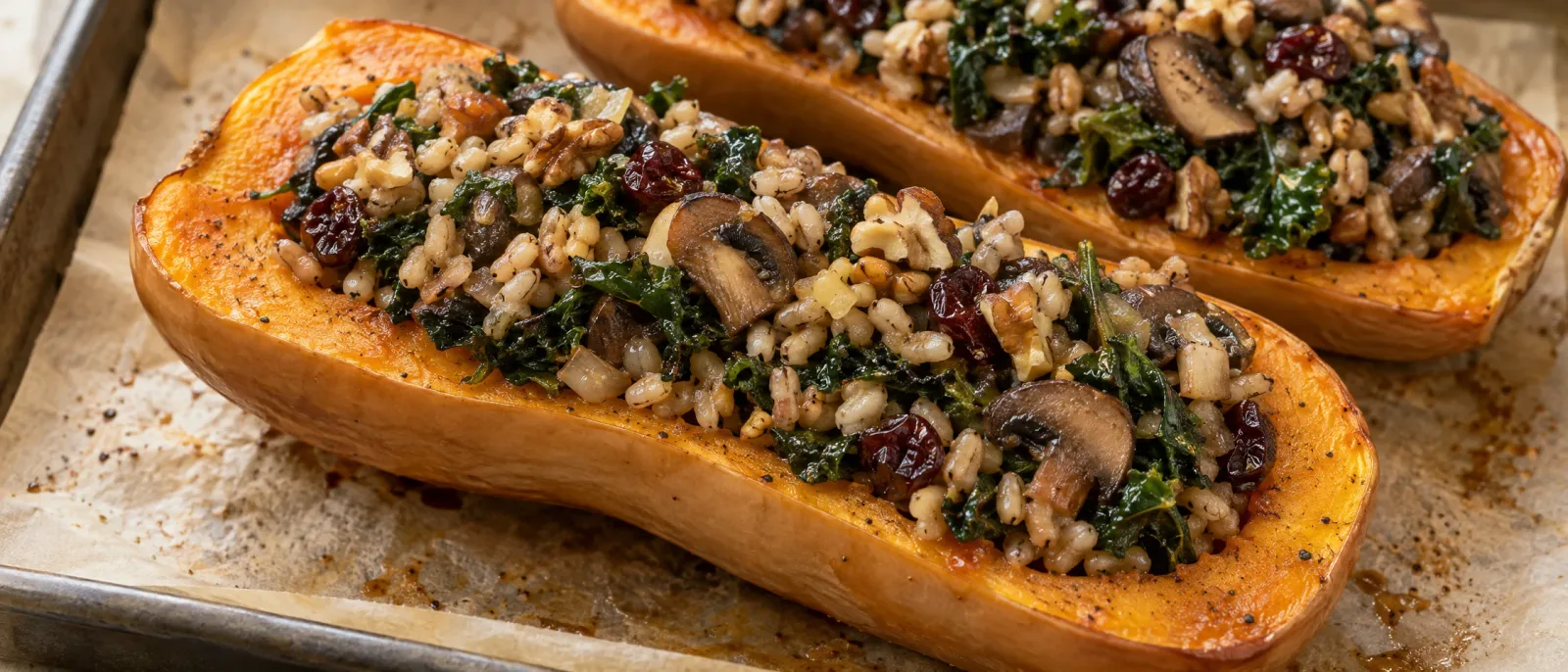 Fill the squash halves