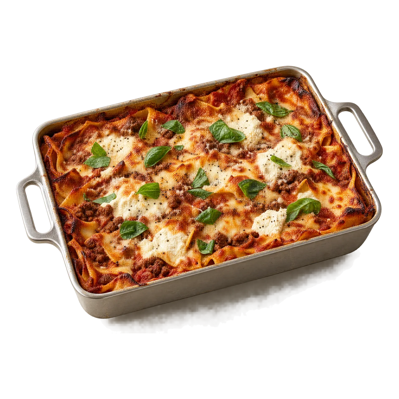Lasagne na blasze z ricottą i chrupiącymi brzegami