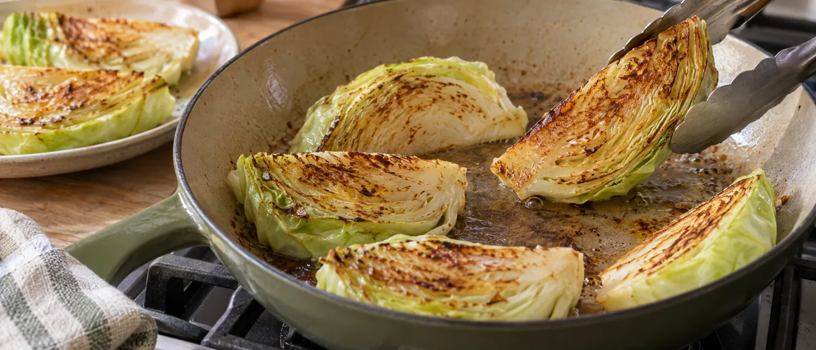 Brown the cabbage