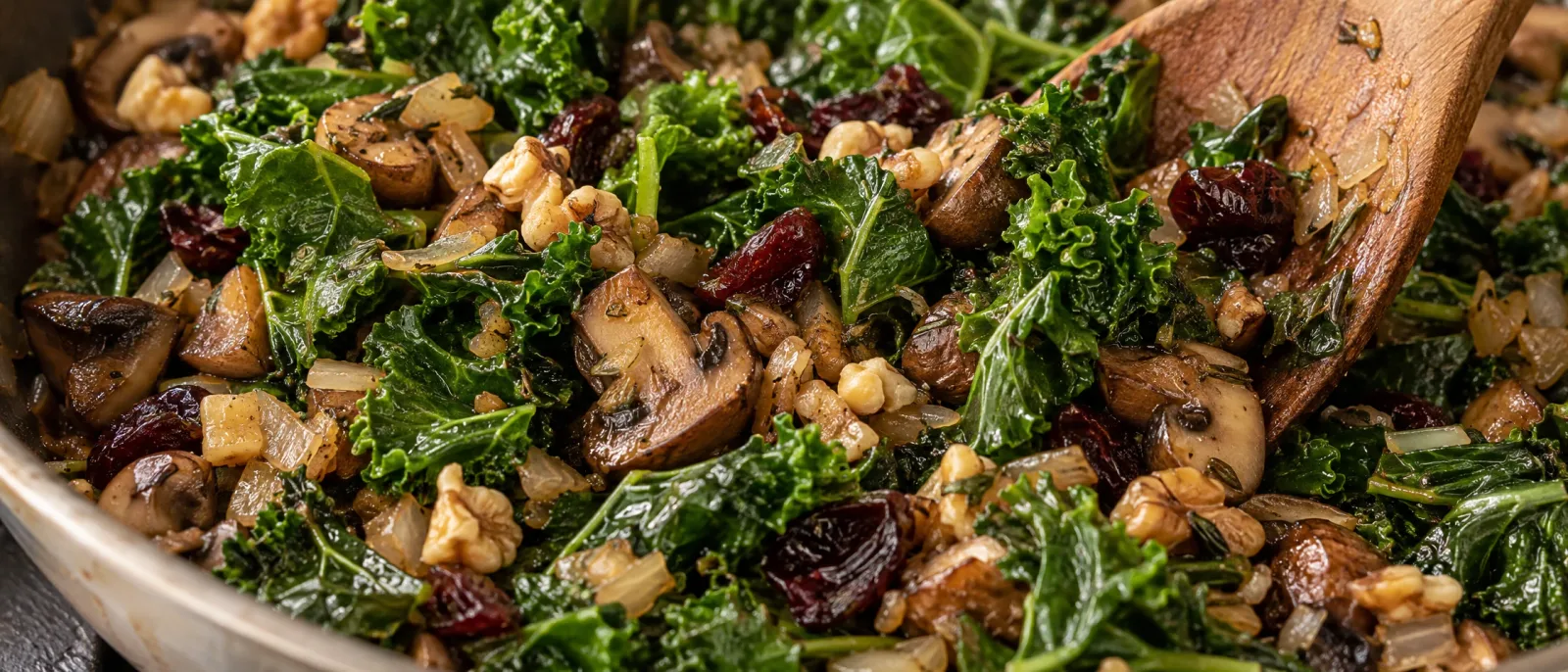 Soften the kale