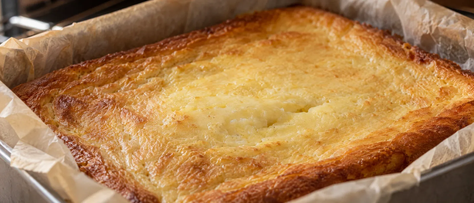 Bake until softly set