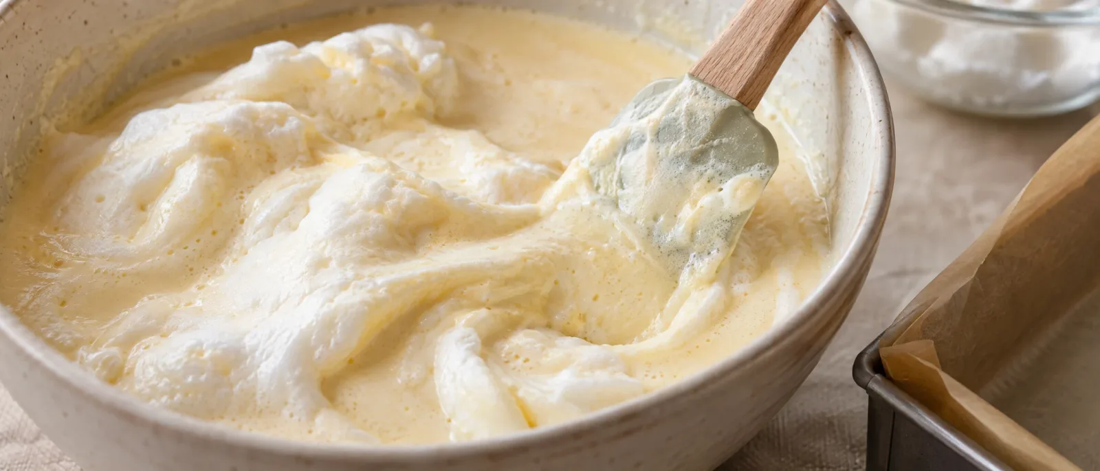 Fold in the egg whites