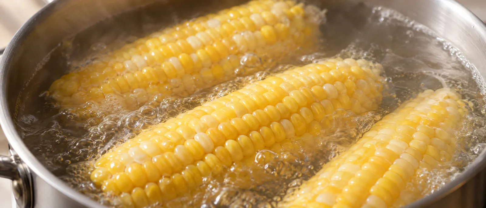 Briefly parboil the corn