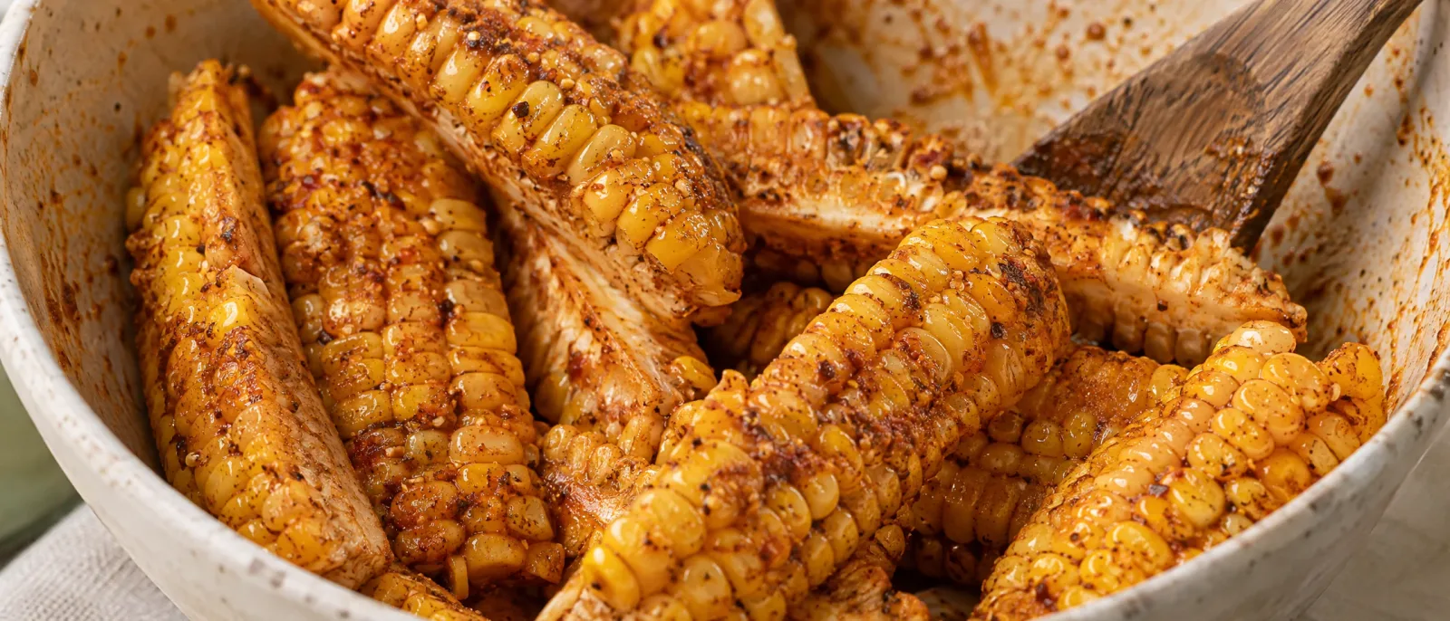 Season the corn